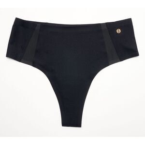 Gloria Vanderbilt Women's Plus Sz Panties One Size High Waisted Black A698809